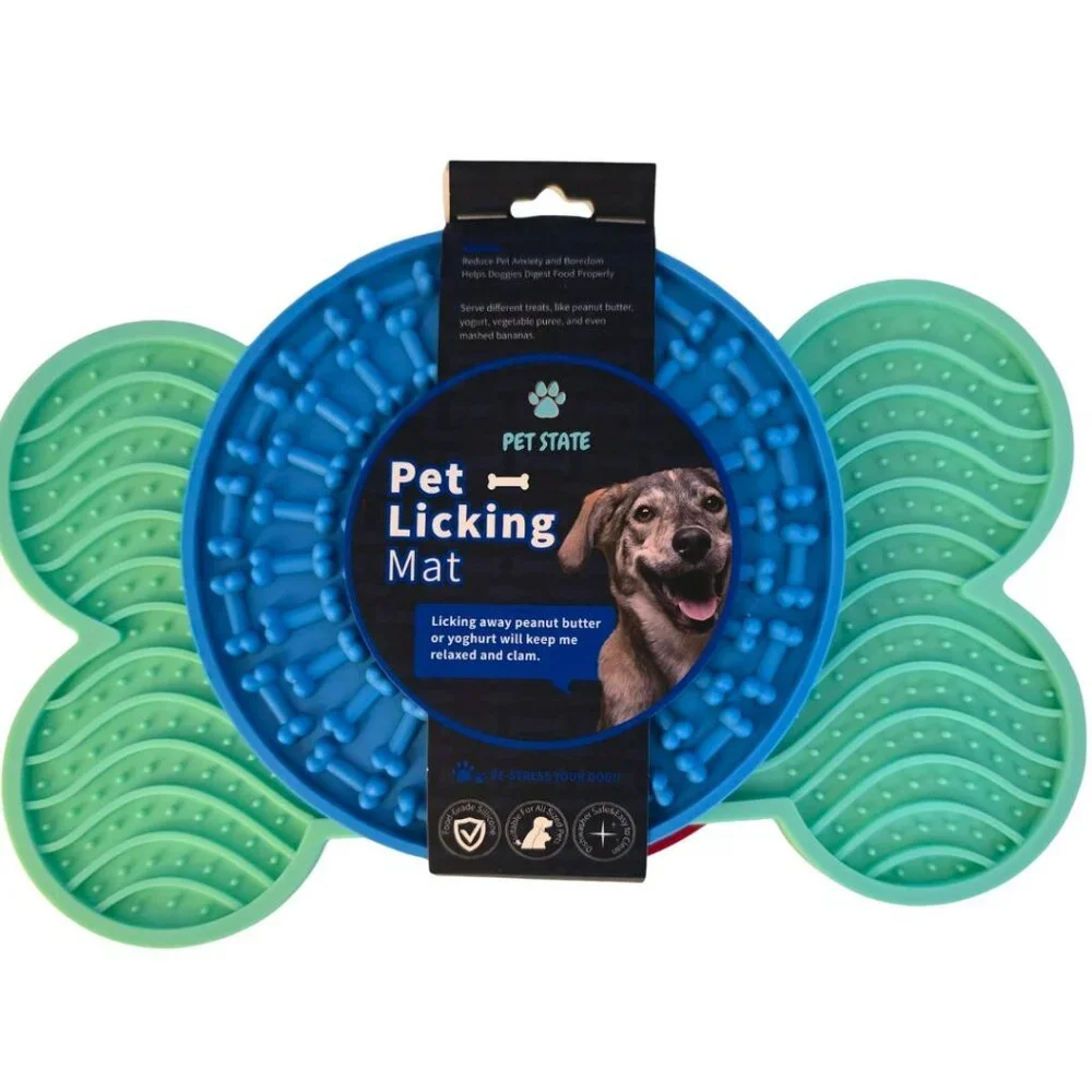 Dog Lick Mat 3 Pack Slow Feeder for Dogs & Cats Suction Cup Silicone Mats